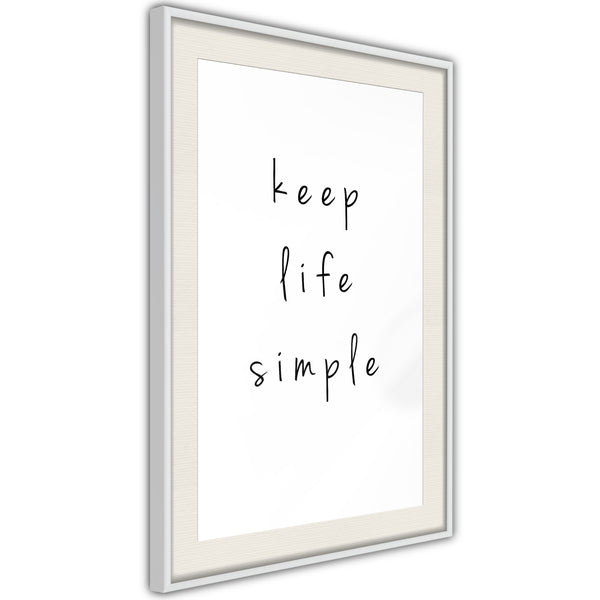Poster - Simple Life  - wit passepartout
