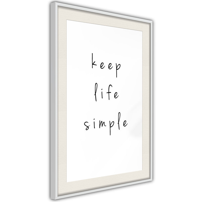 Poster - Simple Life  - wit passepartout
