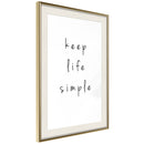 Poster - Simple Life  - goud passepartout