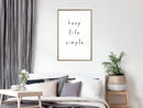 Poster - Simple Life  - goud