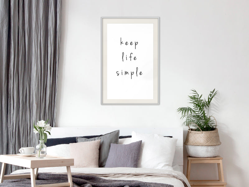 Poster - Simple Life  - wit passepartout