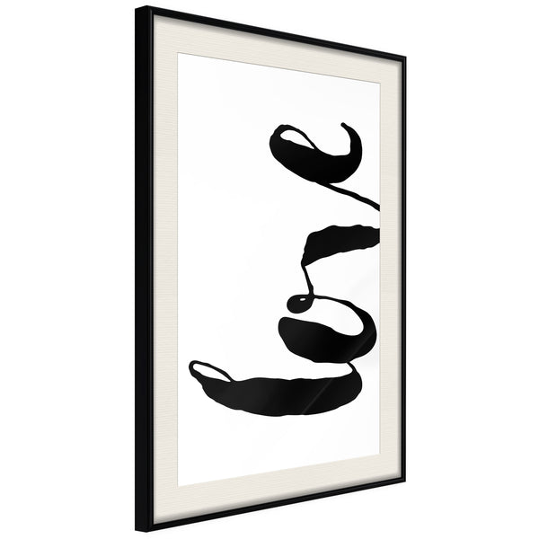 Poster - Love Sideways  - zwart passepartout