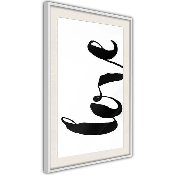 Poster - Love Sideways  - wit passepartout