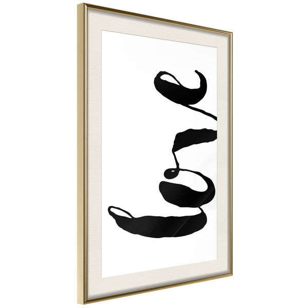 Poster - Love Sideways  - goud passepartout