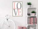 Poster - Grey-Pink Love  - goud
