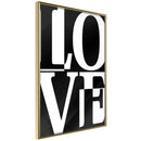 Poster - Love Chessboard  - goud