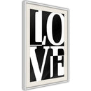 Poster - Love Chessboard  - wit passepartout