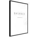 Poster - Seek a Balance  - zwart