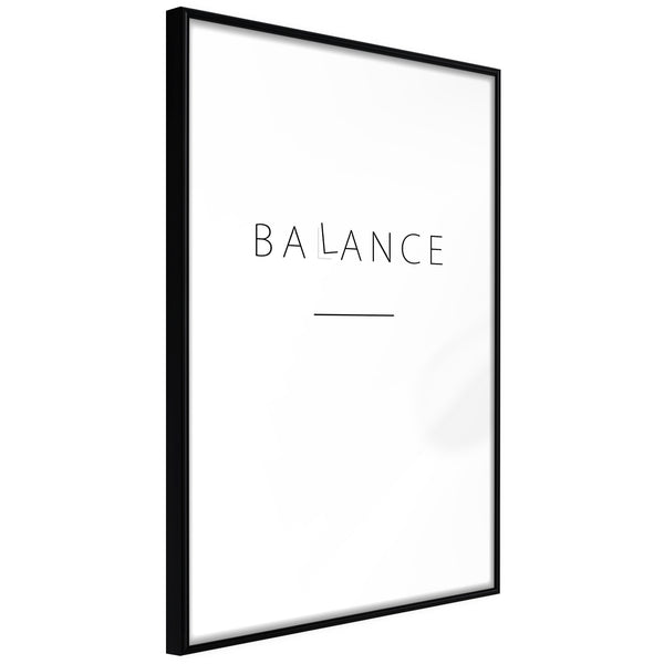 Poster - Seek a Balance  - zwart
