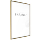Poster - Seek a Balance  - goud
