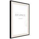 Poster - Seek a Balance  - zwart passepartout