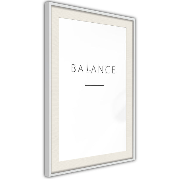 Poster - Seek a Balance  - wit passepartout