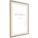 Poster - Seek a Balance  - goud passepartout