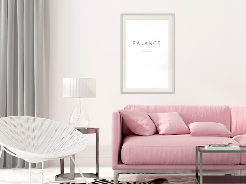 Poster - Seek a Balance  - wit passepartout