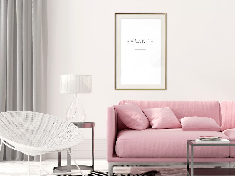Poster - Seek a Balance  - goud passepartout