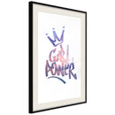 Poster - Girl Power  - zwart passepartout