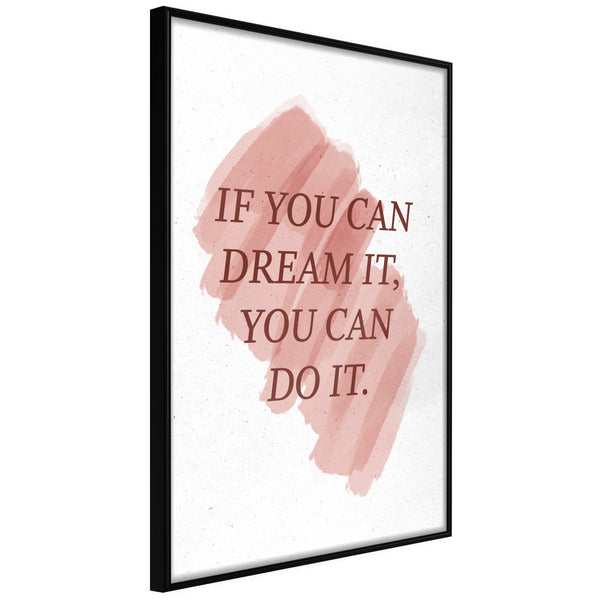 Poster - Dreams Lead to Success  - zwart