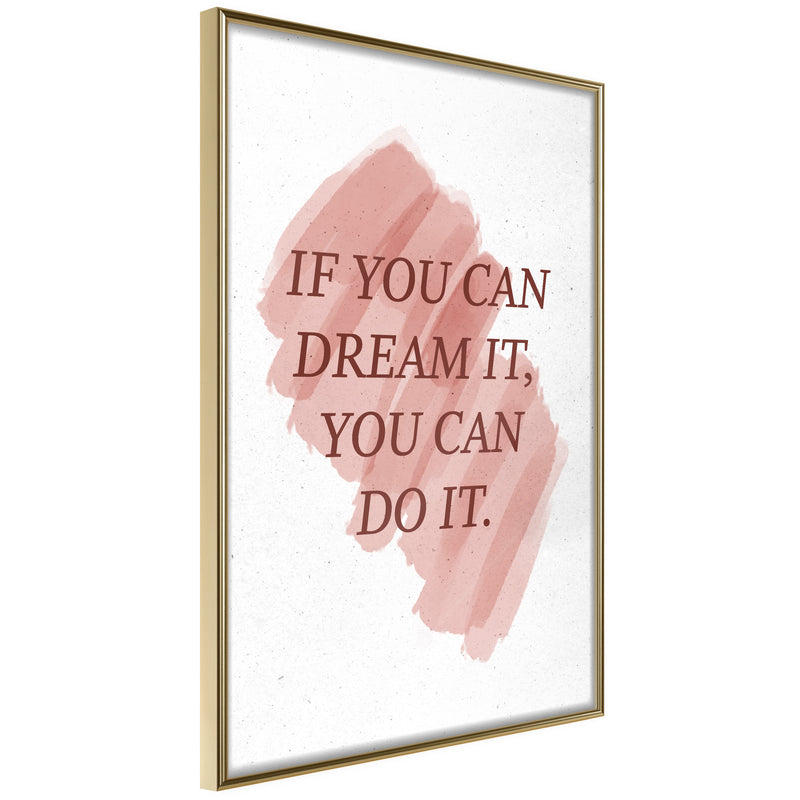 Poster - Dreams Lead to Success  - goud