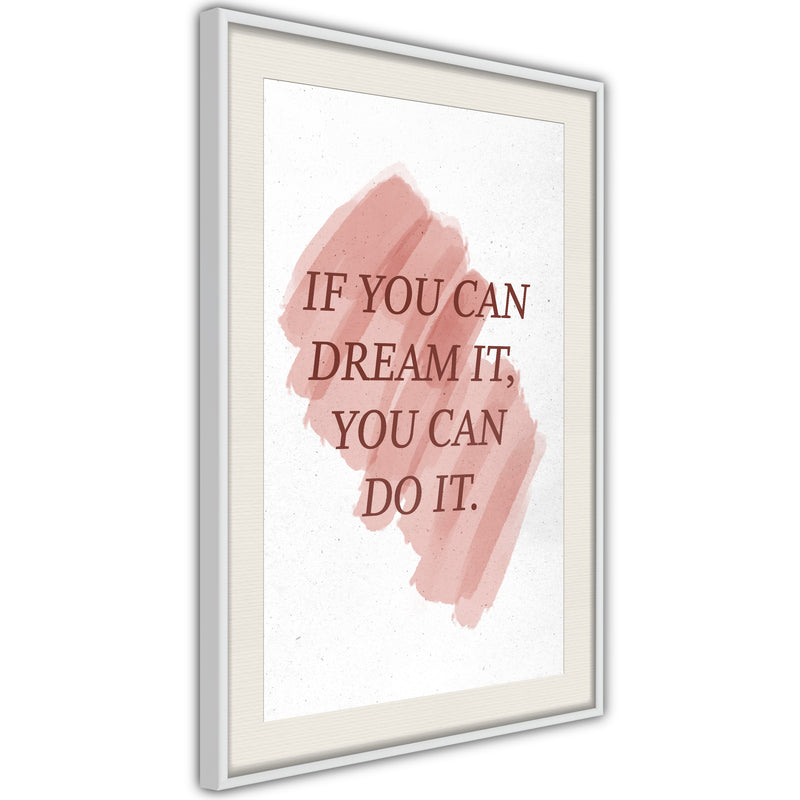 Poster - Dreams Lead to Success  - wit passepartout