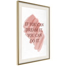 Poster - Dreams Lead to Success  - goud passepartout