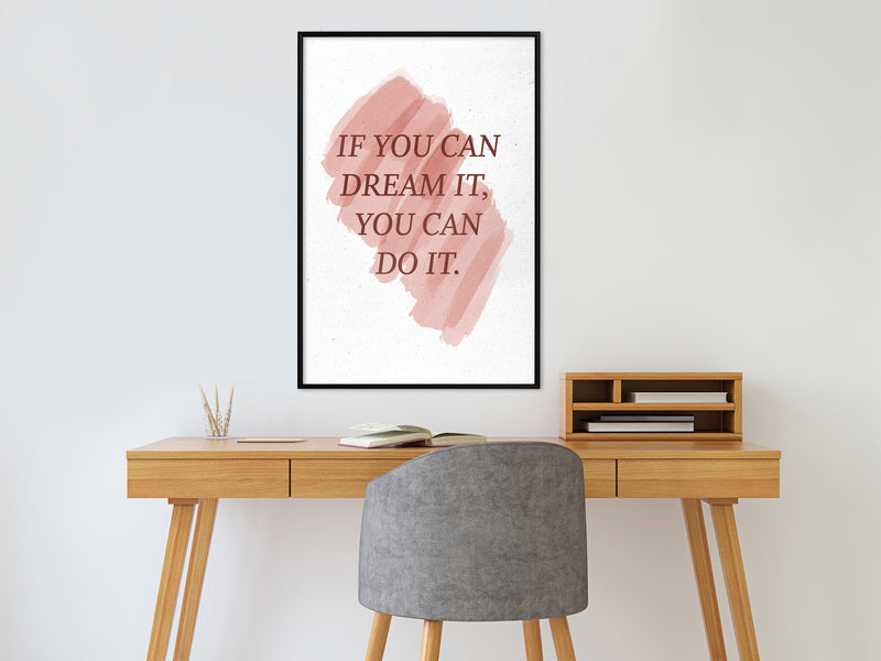 Poster - Dreams Lead to Success  - zwart