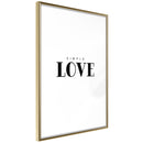 Poster - Simple Love  - goud