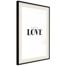 Poster - Simple Love  - zwart passepartout