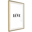 Poster - Simple Love  - goud passepartout