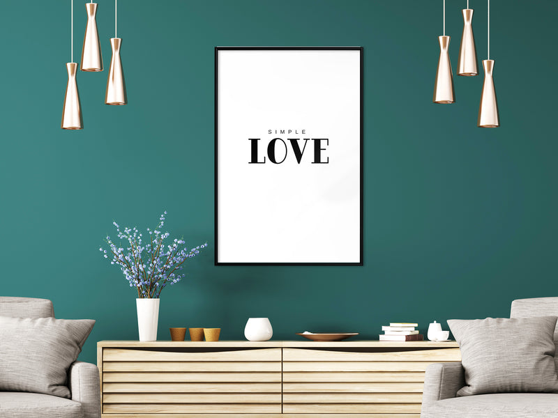Poster - Simple Love  - zwart