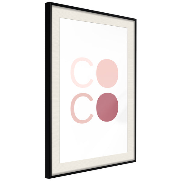 Poster - Different Shades of Coco  - zwart passepartout