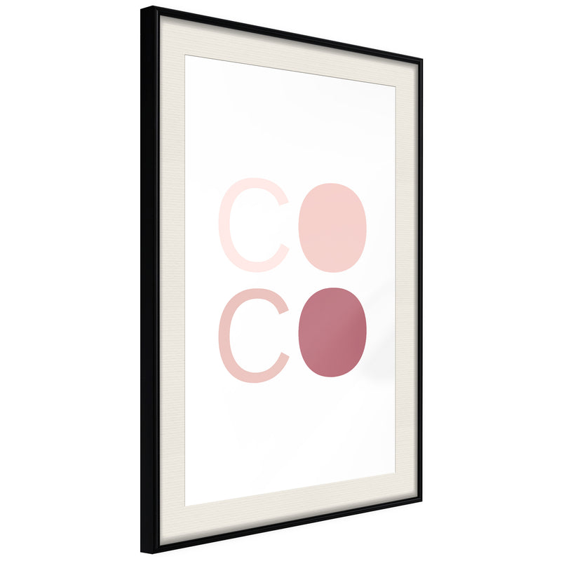 Poster - Different Shades of Coco  - zwart passepartout