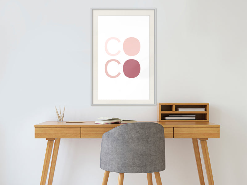 Poster - Different Shades of Coco  - wit passepartout