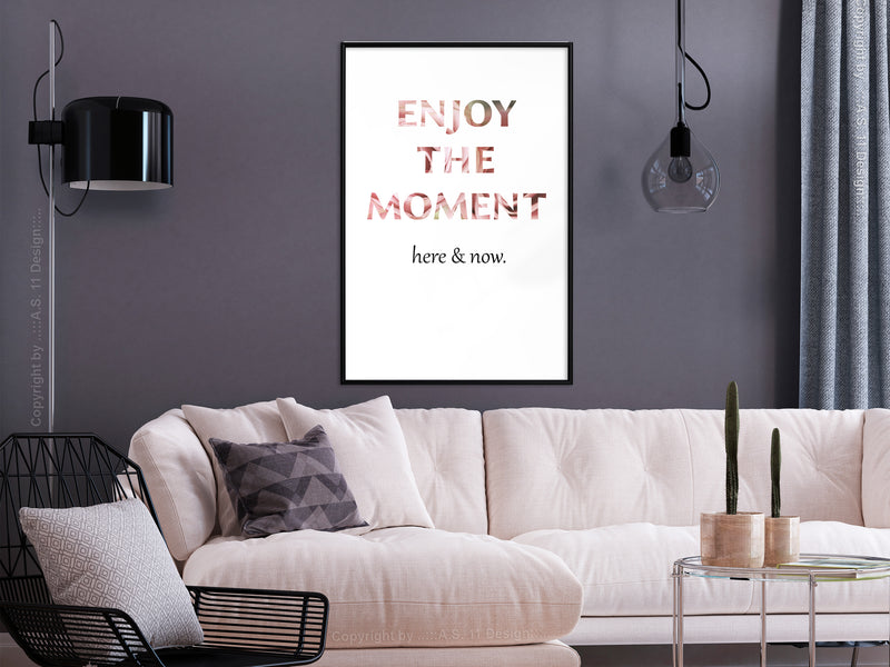 Poster - Here and Now  - zwart