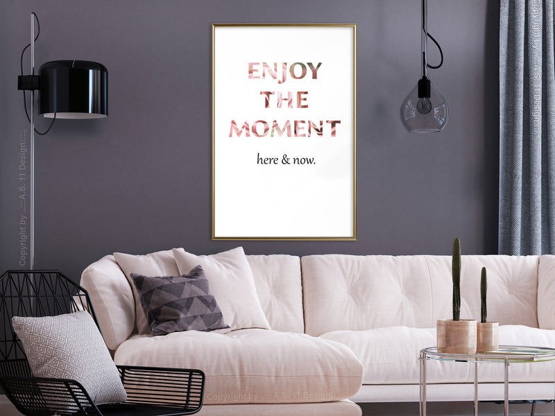 Poster - Here and Now  - goud