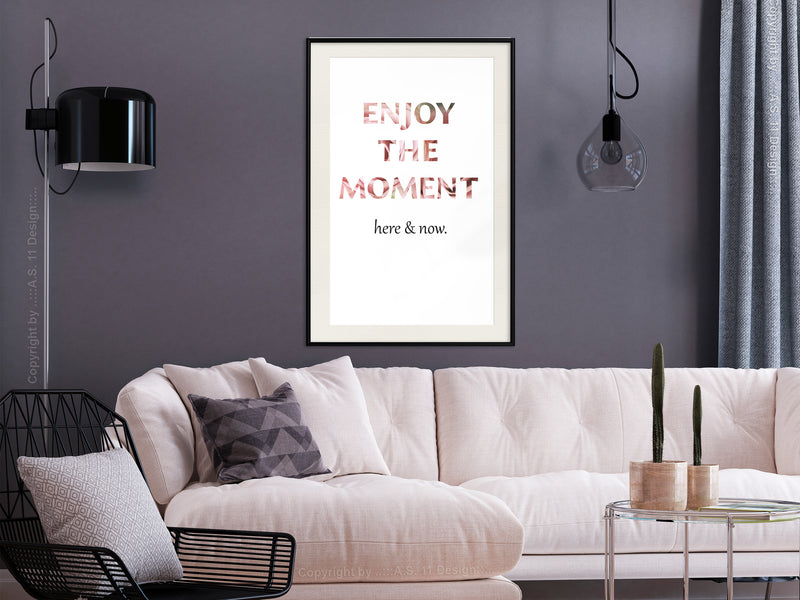Poster - Here and Now  - zwart passepartout