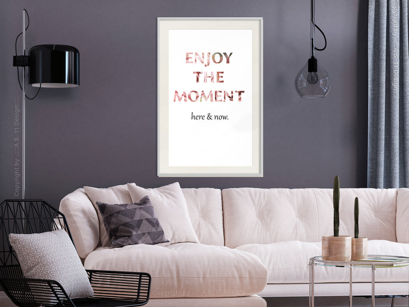 Poster - Here and Now  - wit passepartout