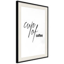 Poster - Caffeine Needed  - zwart passepartout