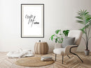 Poster - Caffeine Needed  - zwart passepartout
