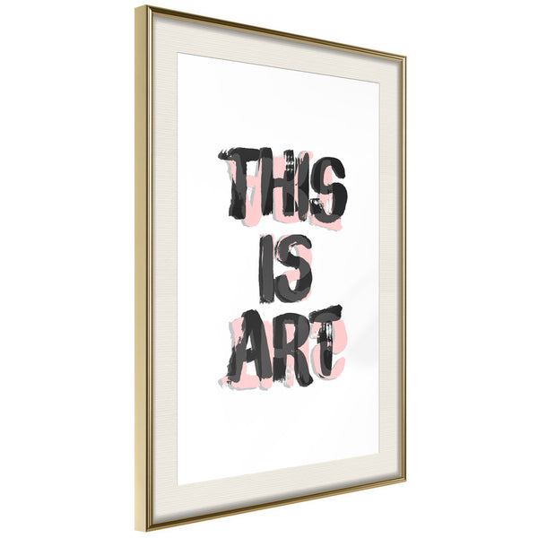 Poster - Art  - goud passepartout