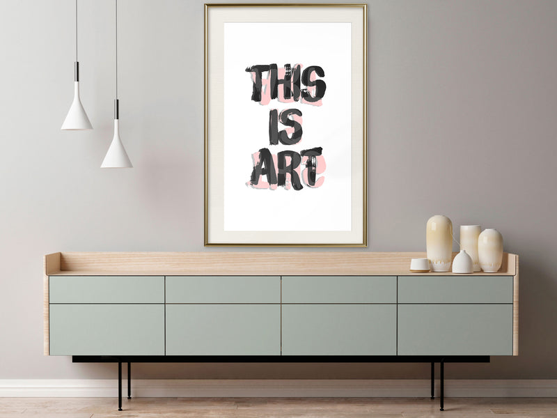 Poster - Art  - goud passepartout