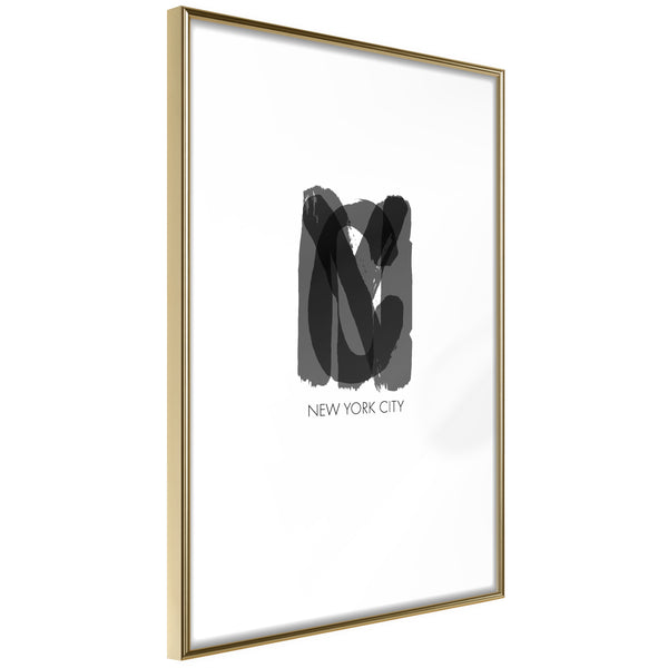 Poster - NYC  - goud