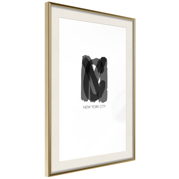 Poster - NYC  - goud passepartout