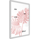 Poster - Pale Pink Monstera  - wit
