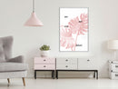 Poster - Pale Pink Monstera  - wit