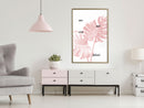 Poster - Pale Pink Monstera  - goud