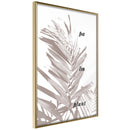 Poster - Beige Palm  - goud