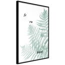 Poster - Pale Green Fern  - zwart