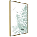 Poster - Pale Green Fern  - goud