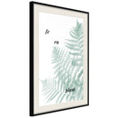 Poster - Pale Green Fern  - zwart passepartout