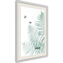 Poster - Pale Green Fern  - wit passepartout